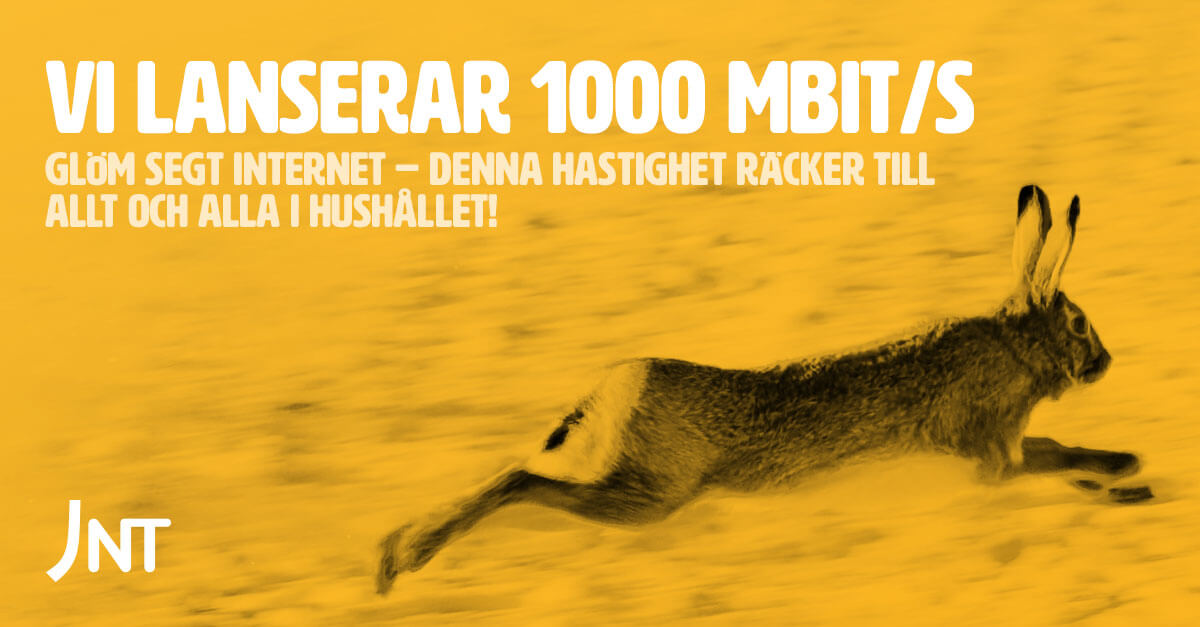 Vi lanserar 1000mbit/s