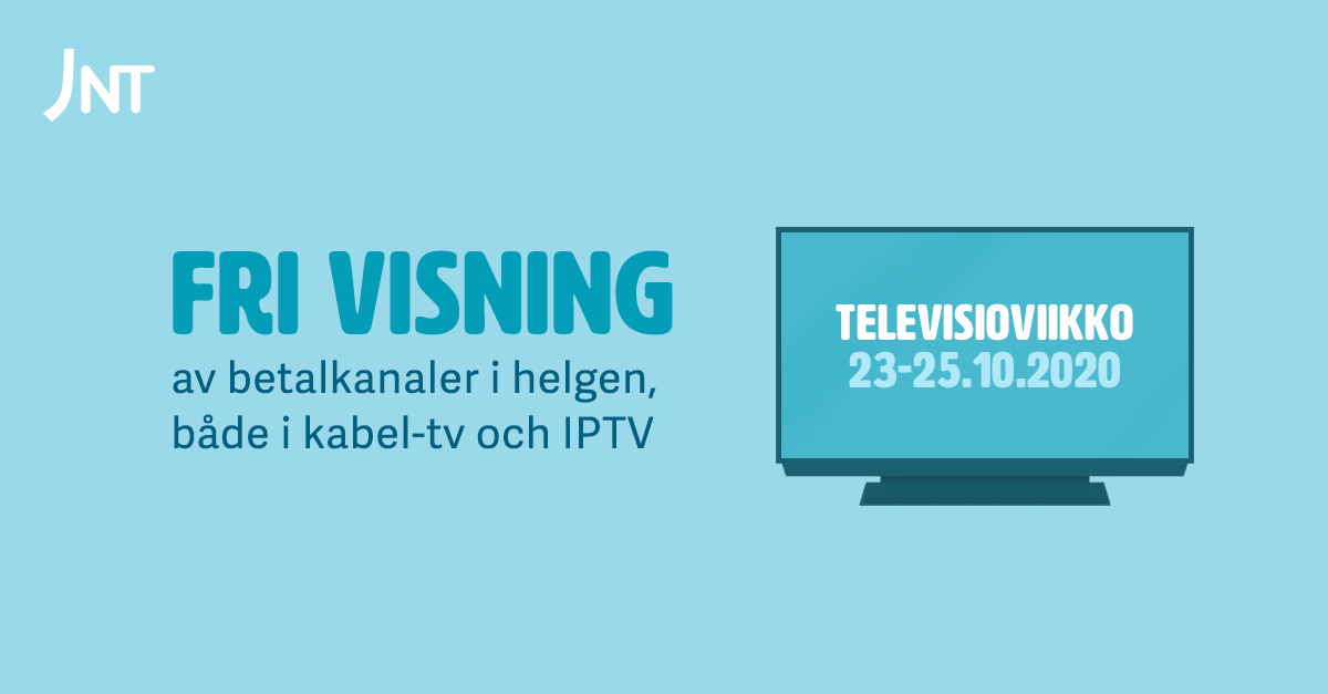 Televisioviikko – fri visning av betalkanaler 23-25.10.2020