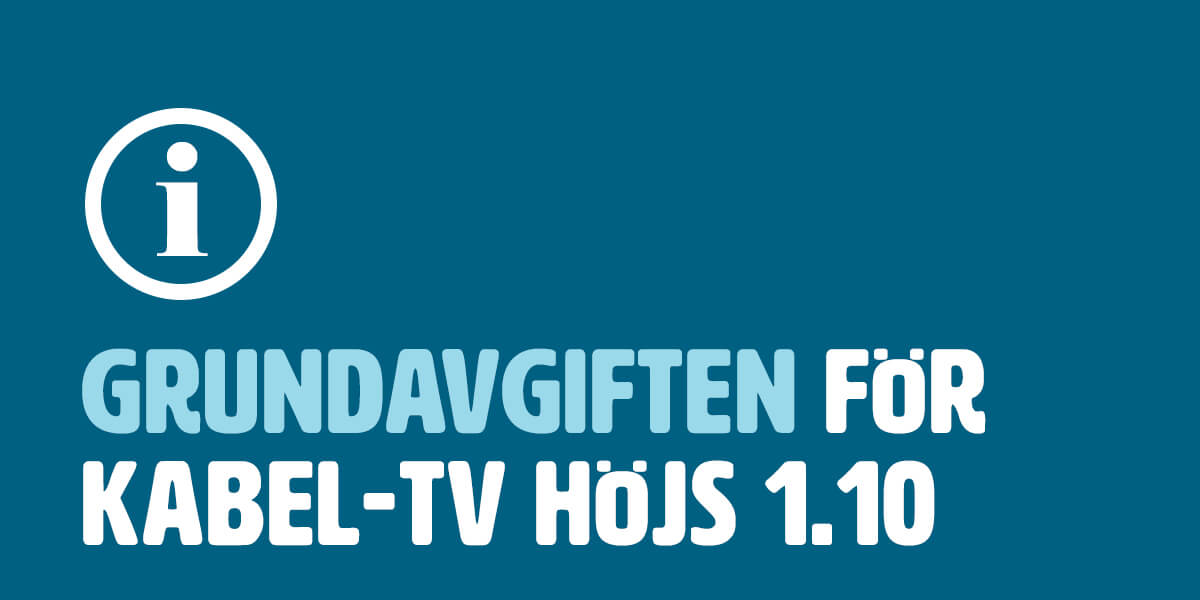 Grundavgiften för kabel-tv höjs